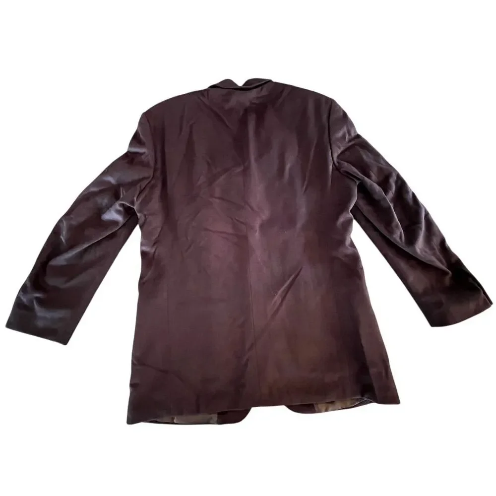 Cavelli Men's‎ Angora and Wool Brown Three-Button Blazer Size 40 Business